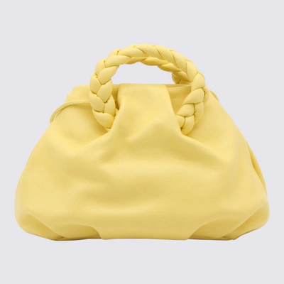 Shop Hereu Yellow Leather Bombon Handle Bag In Banana