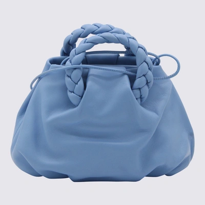 Shop Hereu Blue Ciel Leather Bombon Handle Bag