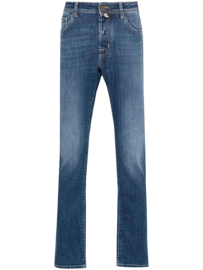 Shop Jacob Cohen Bard Slim Fit Five Pockets Denim Clothing In Blue
