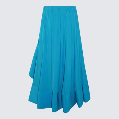 Shop Lanvin Blue Skirt In Pool