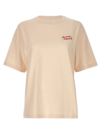 Shop Maison Kitsuné ' Handwriting' T-shirt In Pink