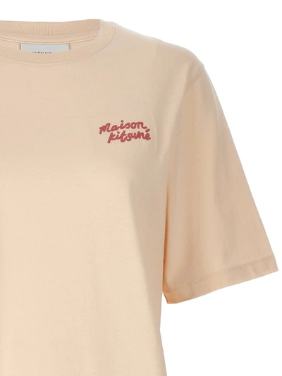 Shop Maison Kitsuné ' Handwriting' T-shirt In Pink