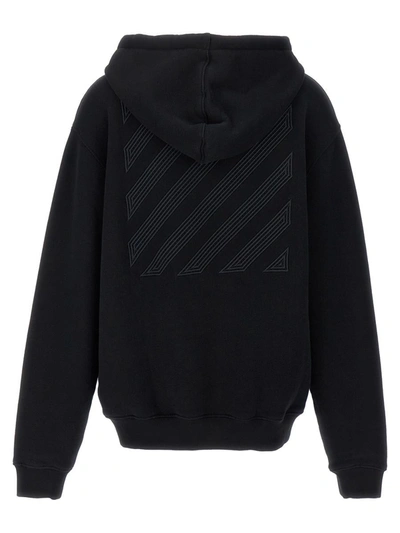 Shop Off-white 'diag Embr' Hoodie In Black