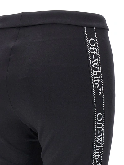 Shop Off-white 'logoband' Leggings In White/black