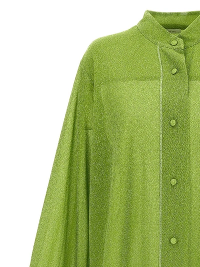 Shop Oseree Oséree 'lumiere Plumage' Shirt In Green