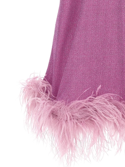 Shop Oseree Oséree 'lumiere Plumage' Short Dress In Purple