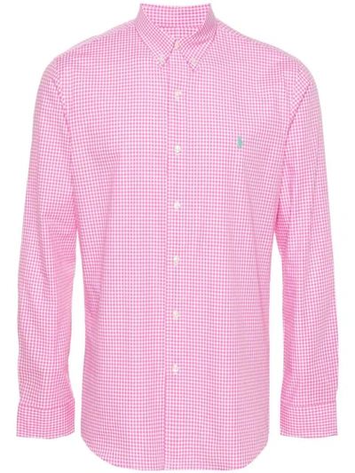 Shop Polo Ralph Lauren Slim Fit Sport Shirt Clothing In Pink & Purple