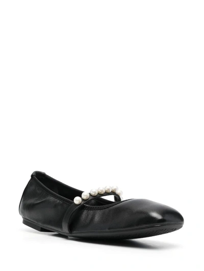 Shop Stuart Weitzman Goldie Ballet Flat Shoes In Black