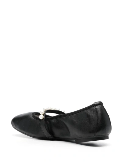 Shop Stuart Weitzman Goldie Ballet Flat Shoes In Black