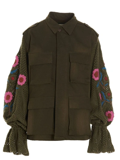 Shop Tu Lizé 'military Sahara' Jacket In Green