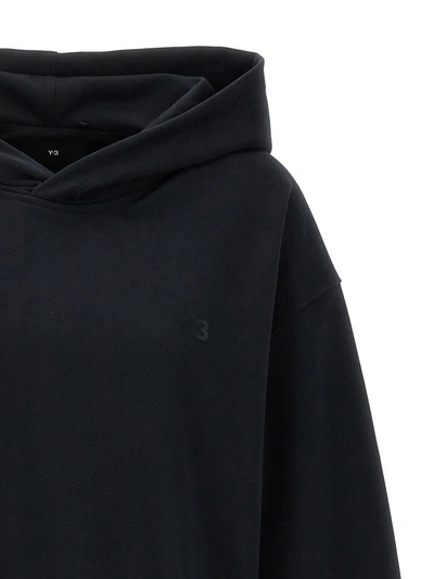 Shop Y-3 Adidas Logo Print Hoodie In Black