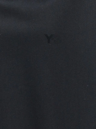Shop Y-3 Adidas Logo Print Hoodie In Black