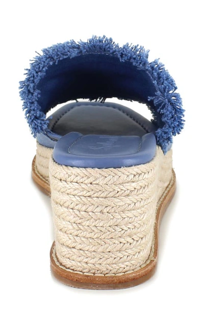 Shop Splendid Domini Wedge Sandal In Blue Denim