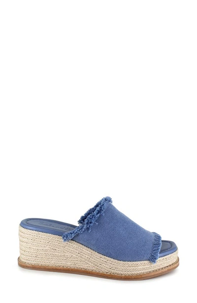 Shop Splendid Domini Wedge Sandal In Blue Denim