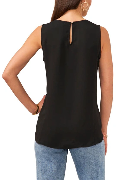 Shop Vince Camuto High-low Sleeveless Top In Rich Black