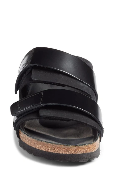 Shop Birkenstock Uji Shine Slide Sandal In Black