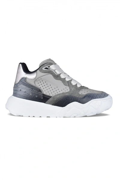 Alexander Mcqueen Man Sneakers Grey Size 12 Soft Leather