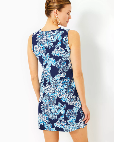 Shop Lilly Pulitzer Johana Cover-up In Low Tide Navy Bouquet All Day