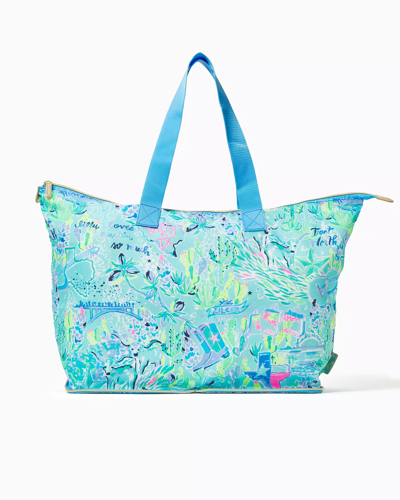 Shop Lilly Pulitzer Getaway Packable Tote In Bayside Blue Lilly Loves Texas