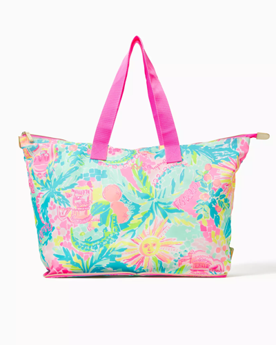 Shop Lilly Pulitzer Getaway Packable Tote In Multi Sunshine State Of Mind