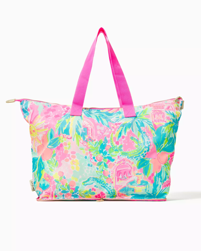 Shop Lilly Pulitzer Getaway Packable Tote In Multi Sunshine State Of Mind