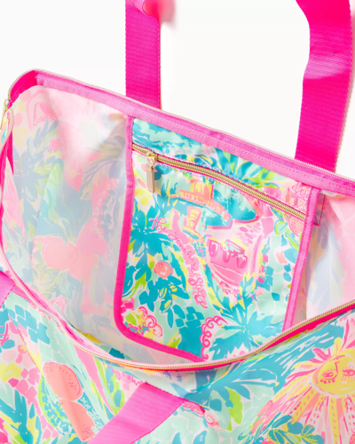 Shop Lilly Pulitzer Getaway Packable Tote In Multi Sunshine State Of Mind