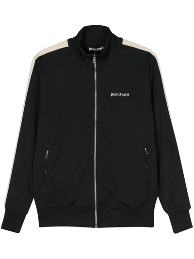 Shop Palm Angels Classic Logo Track Jacket In Black Off White