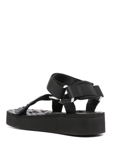 Shop Palm Angels X Suicoke Depa Sandals In Black White