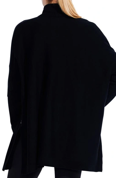 Nz Active By Nic+zoe Cool Down Open Front Cardigan In Black Onyx
