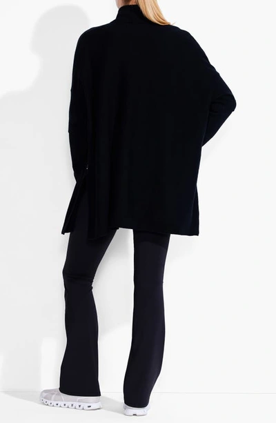 Nz Active By Nic+zoe Cool Down Open Front Cardigan In Black Onyx