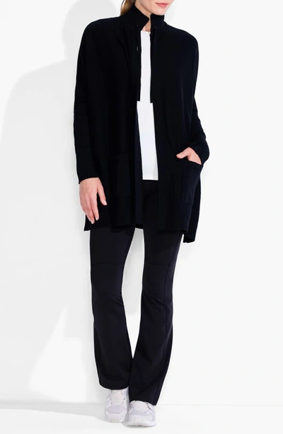 Nz Active By Nic+zoe Cool Down Open Front Cardigan In Black Onyx