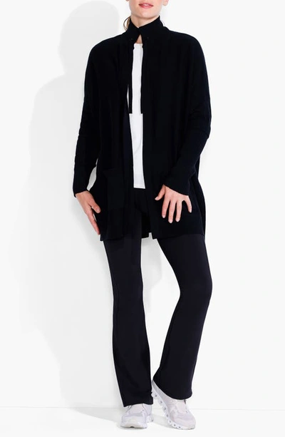 Shop Nz Active By Nic+zoe Cool Down Open Front Cardigan In Black Onyx