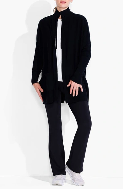 Nz Active By Nic+zoe Cool Down Open Front Cardigan In Black Onyx