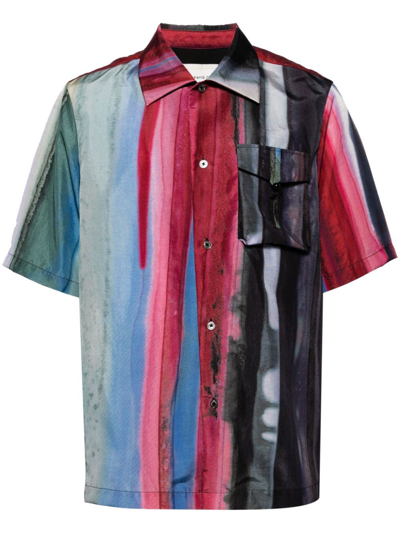 Shop Feng Chen Wang Multicolour Printed Cotton Shirt