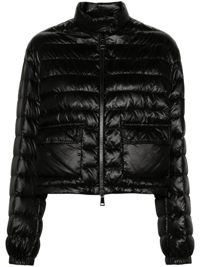 Shop Moncler Black Moreland Ripstop Puffer Jacket