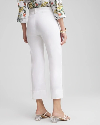 Chico's Trapunto Wide Leg Cropped Pants In Light Tan