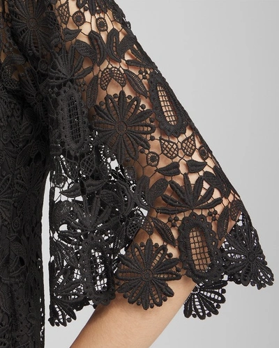 Chico's Lace Shift Dress In Black Size 6 |  In Black