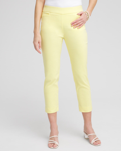 Shop Chico's Brigitte Slim Cropped Pants In Yellow Size 14 |  In Soft Buttercup