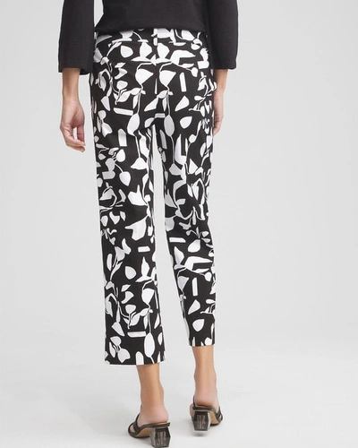 Shop Chico's Abstract Print Trapunto Cropped Pants In Black & White Size 10 |  In Black & White Print