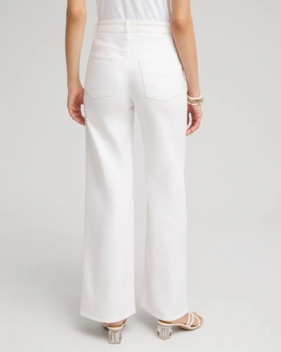 Shop Chico's High Rise Wide Leg Jeans In White Size 0/2 |