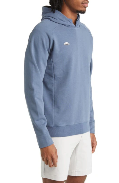 Shop Radmor Higgins Stretch Organic Cotton Hoodie In Blue