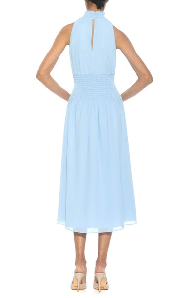 Shop Alexia Admor Landry Sleeveless Fit & Flare Midi Dress In Halogen Blue