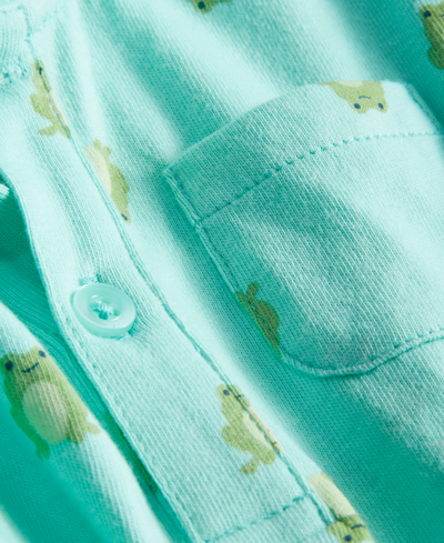 First Impressions Baby Boys Jump Frog-print Sunsuit, Created For Macy's In Garden Party