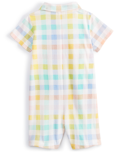 Shop First Impressions Baby Boys Vacation Plaid Sunsuit, Created For Macy's In Angel White