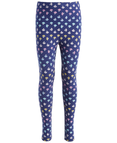 Shop Epic Threads Little Girls Daisy Stripe Printed Leggings, Created For Macy's In Medieval Blue