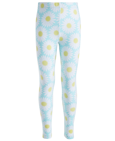 Shop Epic Threads Little Girls Daisy-print Leggings, Created For Macy's In Refreshing Teal
