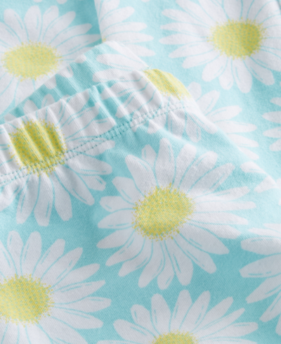 Shop Epic Threads Little Girls Daisy-print Leggings, Created For Macy's In Refreshing Teal