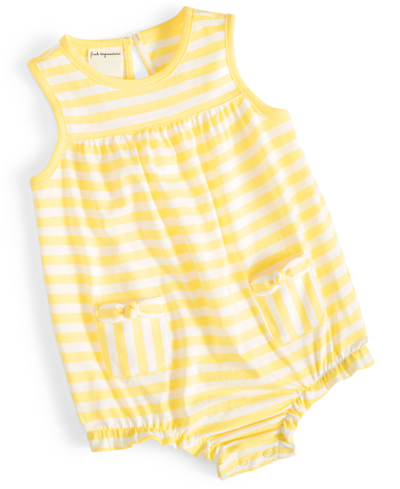 Shop First Impressions Baby Girls Stripes Sunsuit, Created For Macy's In Snapdragon
