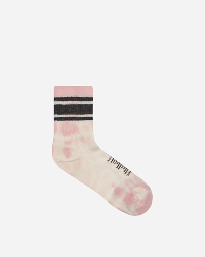Shop Satisfy Merino Tube Socks Rock Salt Tie-dye In Pink