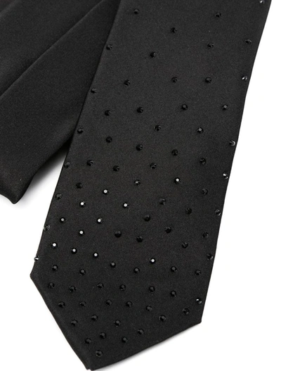 Shop Dsquared2 Ties In Nero+strass Mix